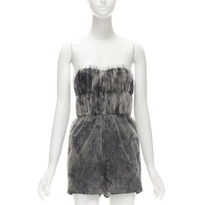 CHRISTIAN DIOR Fantaisie Dioriviera tulle gathered pleated romper FR34 XS